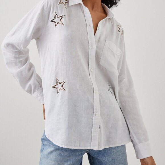 Rails Charli Shirt - White Eyelet Stars - Picture 4 of 9